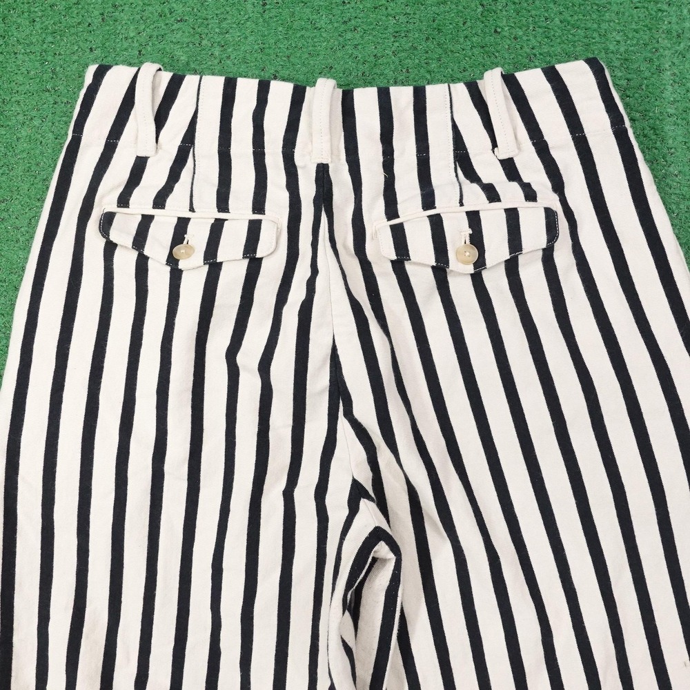 Polo Ralph Lauren Pants Womens 10 White Striped Capri Nautical Pockets 32x23 - Picture 6 of 9